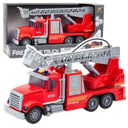 Samochód strażacki Drabina Wysięgnik Napęd Woda Światła Dźwięki Lean (24691)