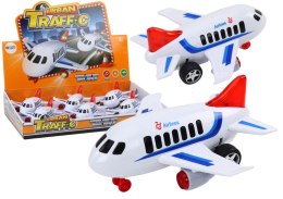 Samolot Pasażerski Światła Dźwięki Napęd Biały Lean (18784)