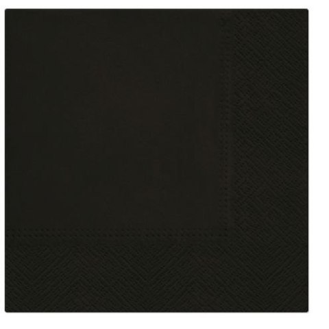 Serwetki czarny bibuła [mm:] 330x330 Paw (111018)