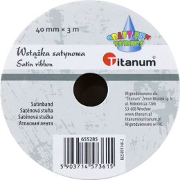 Wstążka Craft-Fun Series satynowa karbowana 40x3 [mm x m] różowy jasny Titanum (BJ25091148-2)