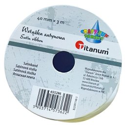 Wstążka Craft-Fun Series satynowa karbowana 40x3 [mm x m] zielona jasna Titanum (BJ25091148-3)