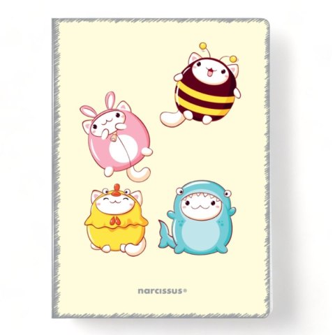 Zeszyt A4 PP Kawaii 32k. 80g krata Narcissus