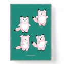 Zeszyt A4 PP Kawaii 32k. 80g krata Narcissus