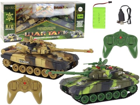 Czołg Zestaw Czołgi Walczące Zdalnie Sterowane Czołg War Tank RC Bitwa Podczerwień Lean (393)