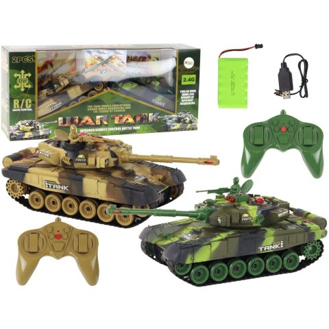 Czołg Zestaw Czołgi Walczące Zdalnie Sterowane Czołg War Tank RC Bitwa Podczerwień Lean (393)