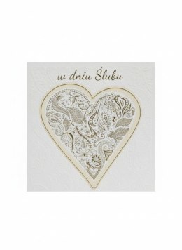 Kartka składana kw A5 Ślub serce pattern Henry (5905701489527)