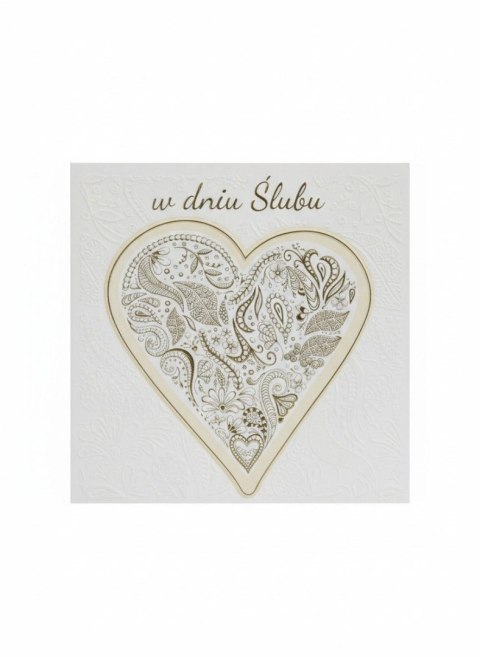 Kartka składana kw A5 Ślub serce pattern Henry (5905701489527)