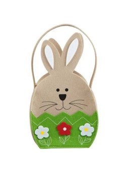 Koszyk świąteczny filcowy duży - wesoły zajączek Arpex (WK8518)