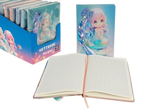 Notes (notatnik) A5 dziewczynka z warkoczem krata Adar (629837)