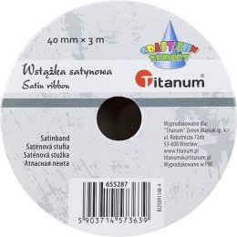 Wstążka Craft-Fun Series satynowa karbowana 40x3 [mm x m] biała Titanum (BJ25091148-4)