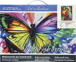 Zestaw kreatywny Malowanie po numerach 30x40cm Papugi Flamingo Line (FSY287)