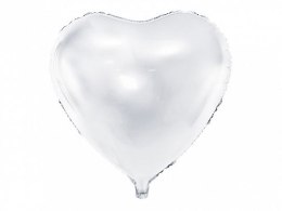 Balon foliowy Serce, 45cm, białe 18cal Partydeco (FB9M-008)