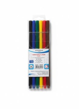 Cienkopis wkład mix 0,4mm 6kol. Starpak (580594)
