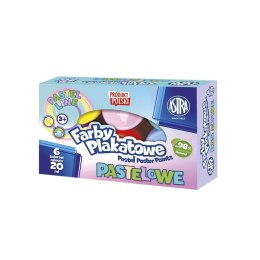 Farby plakatowe pastelowe kolor: mix 20ml 6 kolor. Astra (301123042)