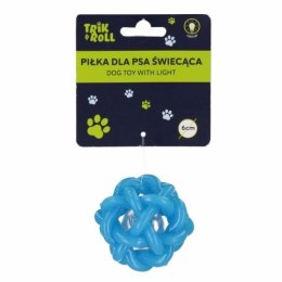 Gadżet Piłka dla psa świecąca 6cm niebieska Trik Roll (560862)