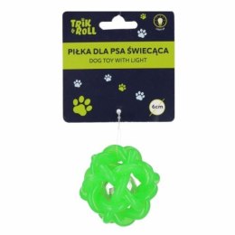 Gadżet Piłka dla psa świecąca 6cm zielona Trik Roll (560667)