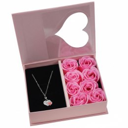 Ozdoba walentynkowa Flower Box Łańcuszek mix wzorów z różami mydlanymi