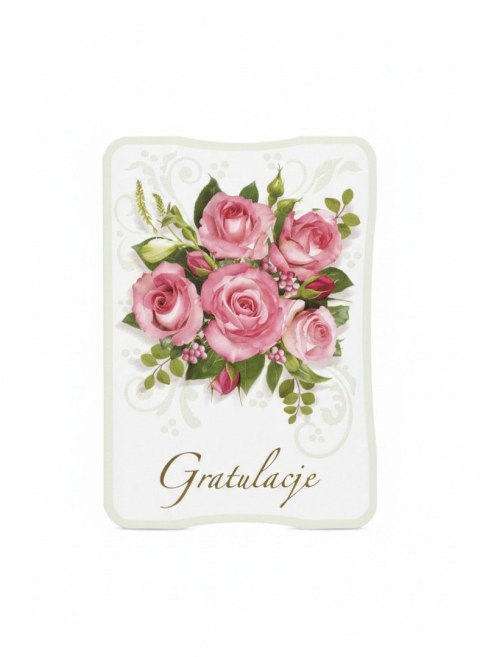 Kartka składana B6 brokat gratulacje (5902221800542)