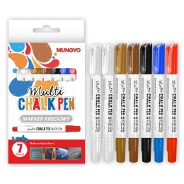 Marker specjalistyczny kpl 7 szt kredowy wkład mix okrągła końcówka Penmate (TT8532)