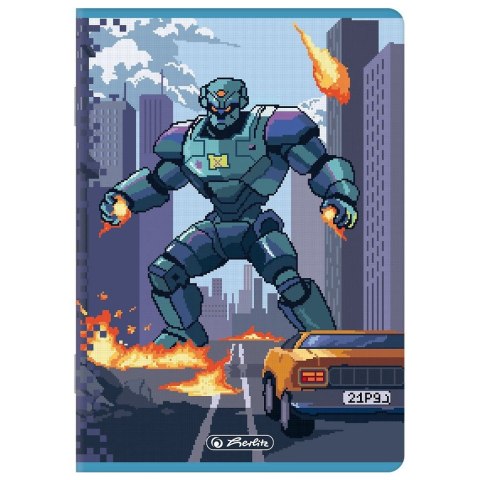 Zeszyt A5 PREMIUM PIXEL FUN 32k. 70g linia podwójna kolorowa Herlitz (400207520)