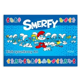 Blok rysunkowy Smerfy A4 biały 60g 20k [mm:] 297x210 Starpak (259315)