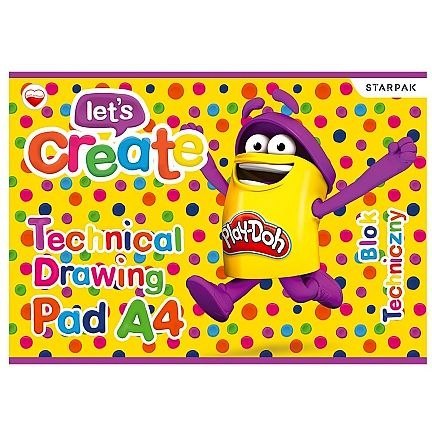 Blok techniczny Play Doh a4/10kartek biały A4 biały 10k [mm:] 210x297 Starpak (453899)