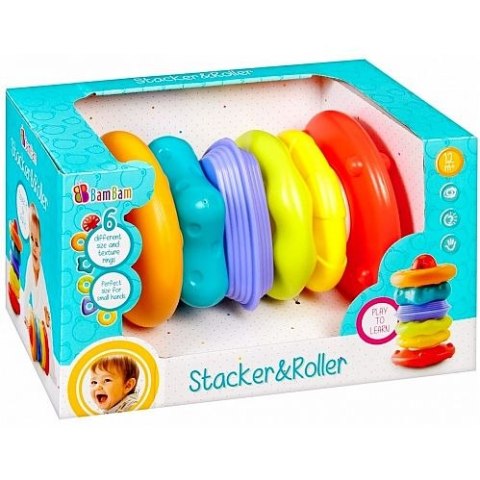 Zabawka edukacyjna Aktywna piramidka Bam Bam (383565)