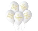 Balon gumowy first communion, 5szt. biały 13cal Godan (GS120/FC)