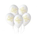 Balon gumowy first communion, 5szt. biały 13cal Godan (GS120/FC)