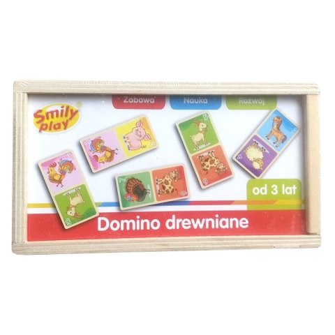 Gra logiczna domino drewniane Smily Play (SPW83591)
