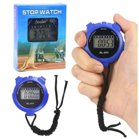 Stoper Cyfrowy LCD Elektroniczny Sportowy XL-011 Niebieski Lean (24860)