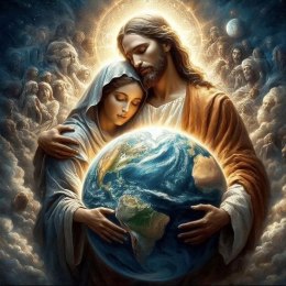 Zestaw kreatywny Diamentowa mozaika Boska Opieka Nad Ziemią 40x30cm Norimpex (NO-2000629)