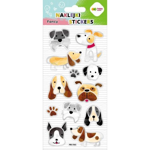 Naklejka (nalepka) 3D FANCY Doodle Dogs Happy Color (HA 4242 9021-KA02)