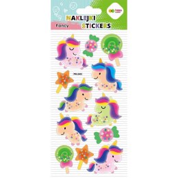 Naklejka (nalepka) 3D FANCY Glitter Unicorns Happy Color (HA 4242 9021-KP04)
