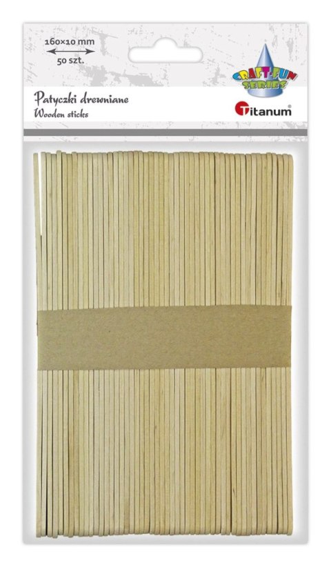 Ozdoba drewniana Craft-Fun Series Patyczki naturalne 10x160mm Titanum (21WL002)