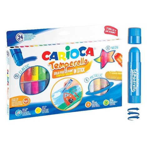Farby akwarelowe TEMPERELLO 24 kolor. Carioca (43290)