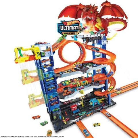 Garaż City Mega atak smoka Hot Wheels (HKX48)