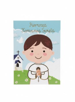 Kartka składana B6 Komunia chłopiec kolor Henry (5907465660266)