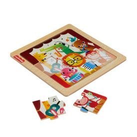Puzzle drewniane mix 9 el. Fisher Price (HXV15)