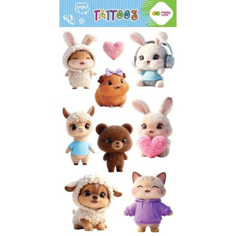 Tatuaż zmywalny SWEET KAWAII Happy Color (HA 4261 1020-KP11)