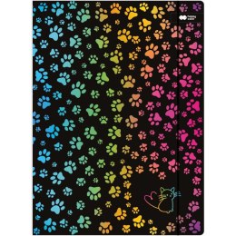 Teczka kartonowa Miaow, łapki, czarna Happy Color (7621 2431-MA3)