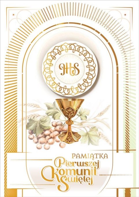 Kartka składana B6 Komunia Ab Card (5902811209809)
