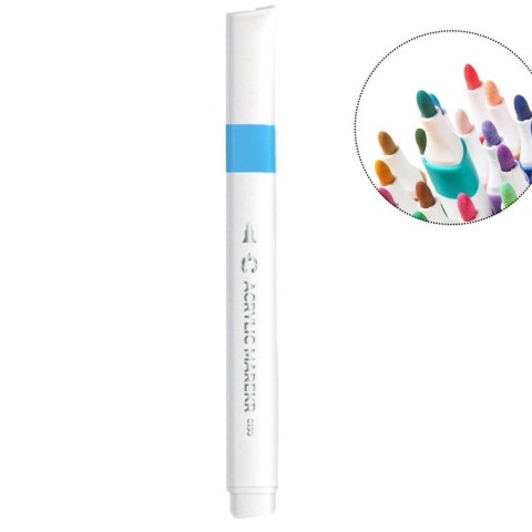 Marker specjalistyczny akrylowy (29) wkład błękitny okrągła końcówka Deli (EC193A-SKY BLUE)