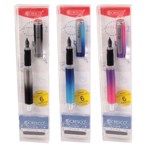 Pióro wieczne GOPEN RAINBOW + 6nab Cresco (202072)