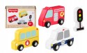 Samochód zestaw pojazdów drewnianych Fisher Price (JCY32)
