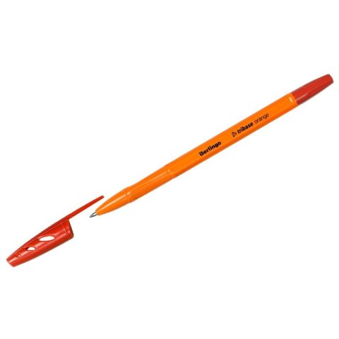 Długopis Tribase orange kulkowy wkład czerwony 0,7mm Berlingo (265893)