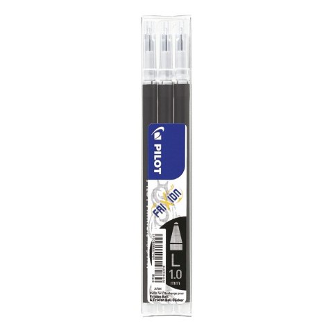 Wkład do pióra kulkowego Frixion wkład czarny 1,0mm Pilot (BLSFR10-B-S3-E)