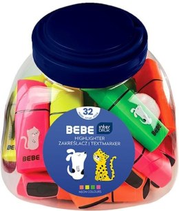 Zakreślacz BEBE KIDS mini wkład mix 1-5mm Interdruk (4KOL)