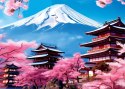 Zestaw kreatywny Diamentowa mozaika 30x40cm Góra Fuji Flamingo Line (11 Mount Fuji)