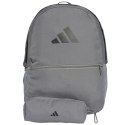 Plecak Classic szary z saszetką Adidas (JD3092)